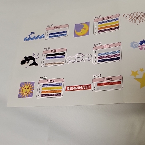 Studio Bernina Bernette Collection No. 102 Embroidery Card. UNTESTED - Picture 6 of 11